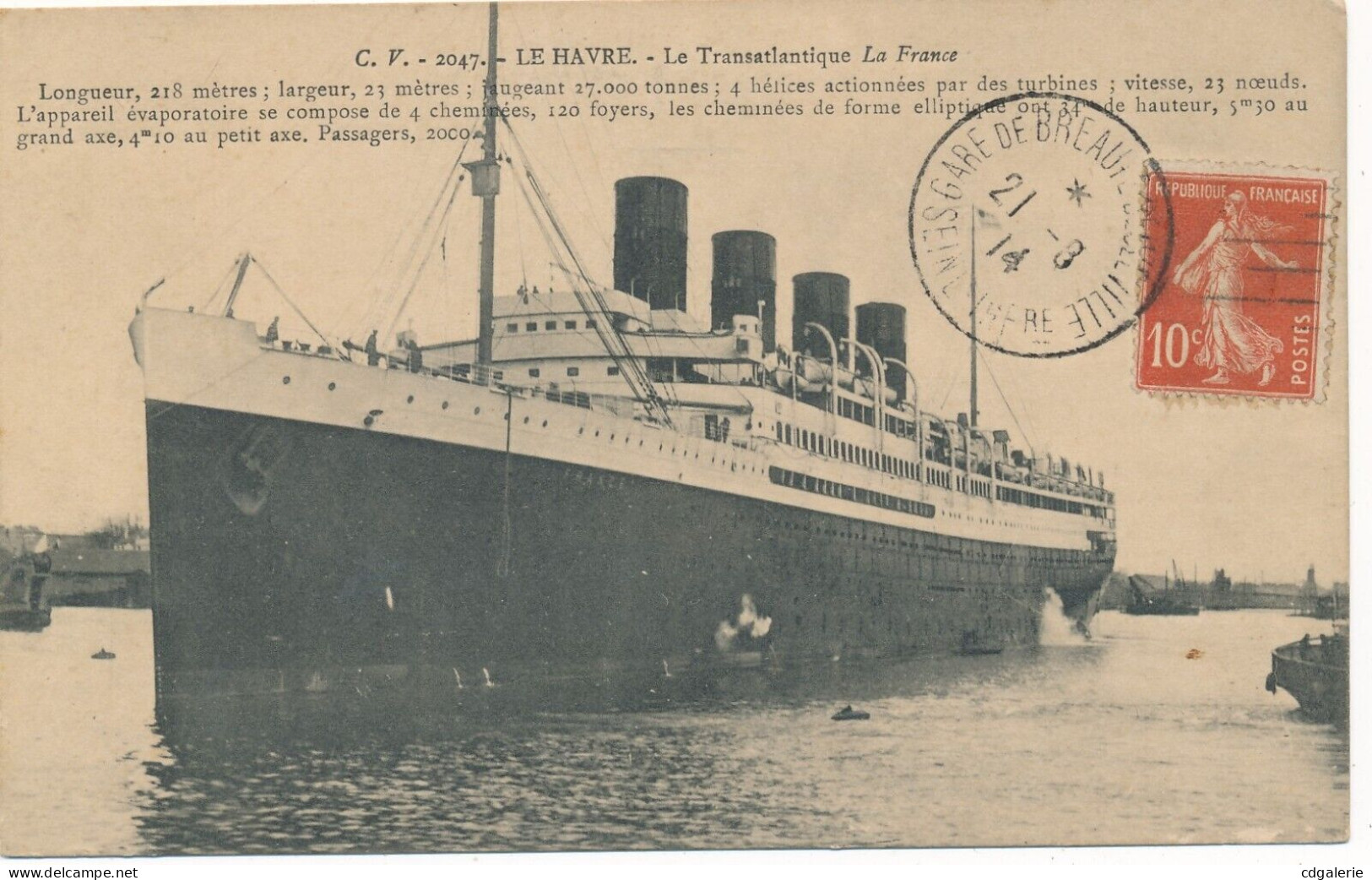 Le HAVRE 11 cartes postales imprimées 2 en couleur marques postales plage port navires paquebots