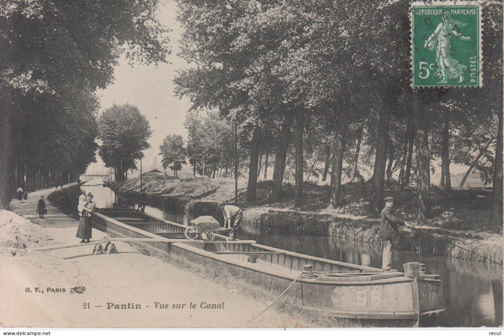 SEINE SAINT DENIS - 21 - PANTIN - Vue Sur Le Canal  ( Gros Plan Sur Une Péniche ) - Pantin