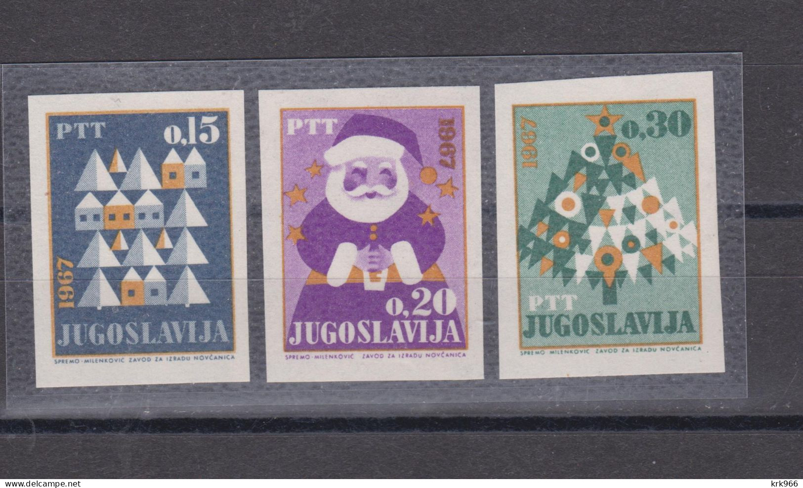 YUGOSLAVIA, 1966  NEW YEAR Imperforated Set  MNH - Neufs