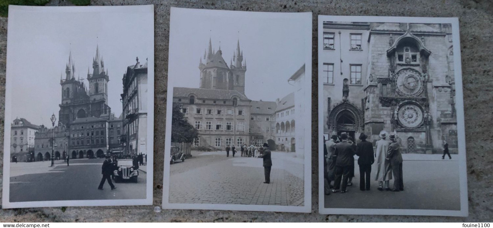 LOT De 3 PHOTOS De PRAGUE Année 1937 ( Photo Rigide Au Format 13 X 18 Cm ) - Lieux