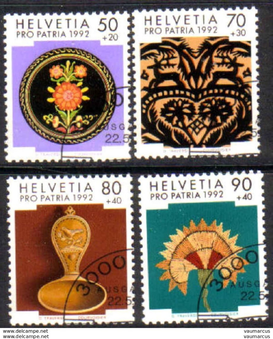 1992 PRO PATRIA Série Complète Obl. 1er Jour Voir Description - Usati