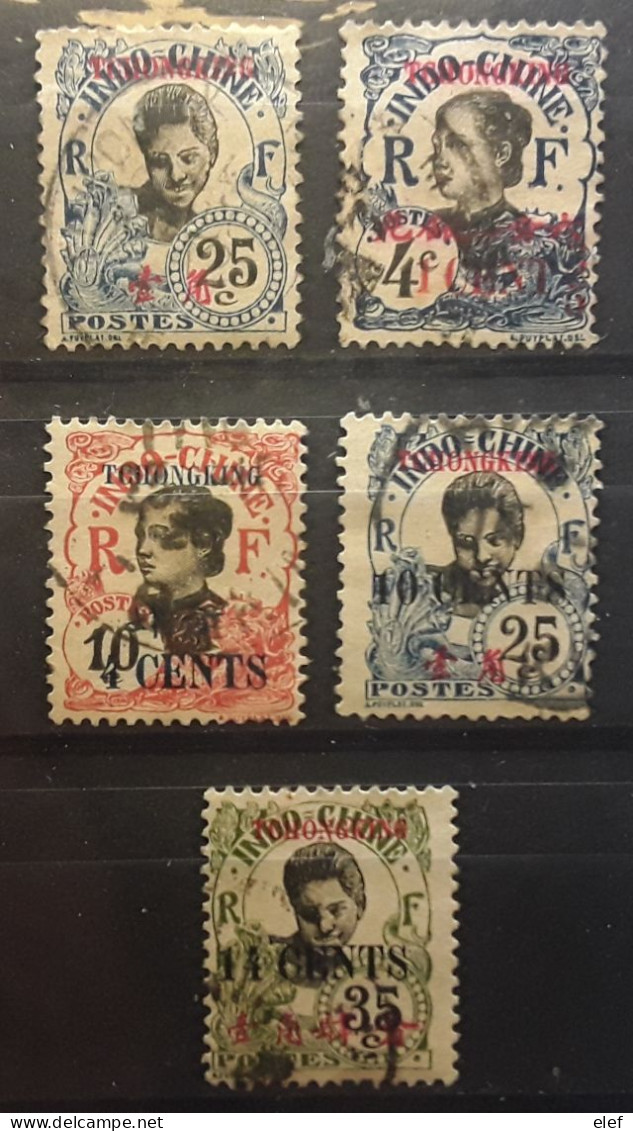 TCH'ONG K'ING 1908- 1919,  5 Timbres  Yvert No 72,84,86,89,91, Obl TB - Used Stamps