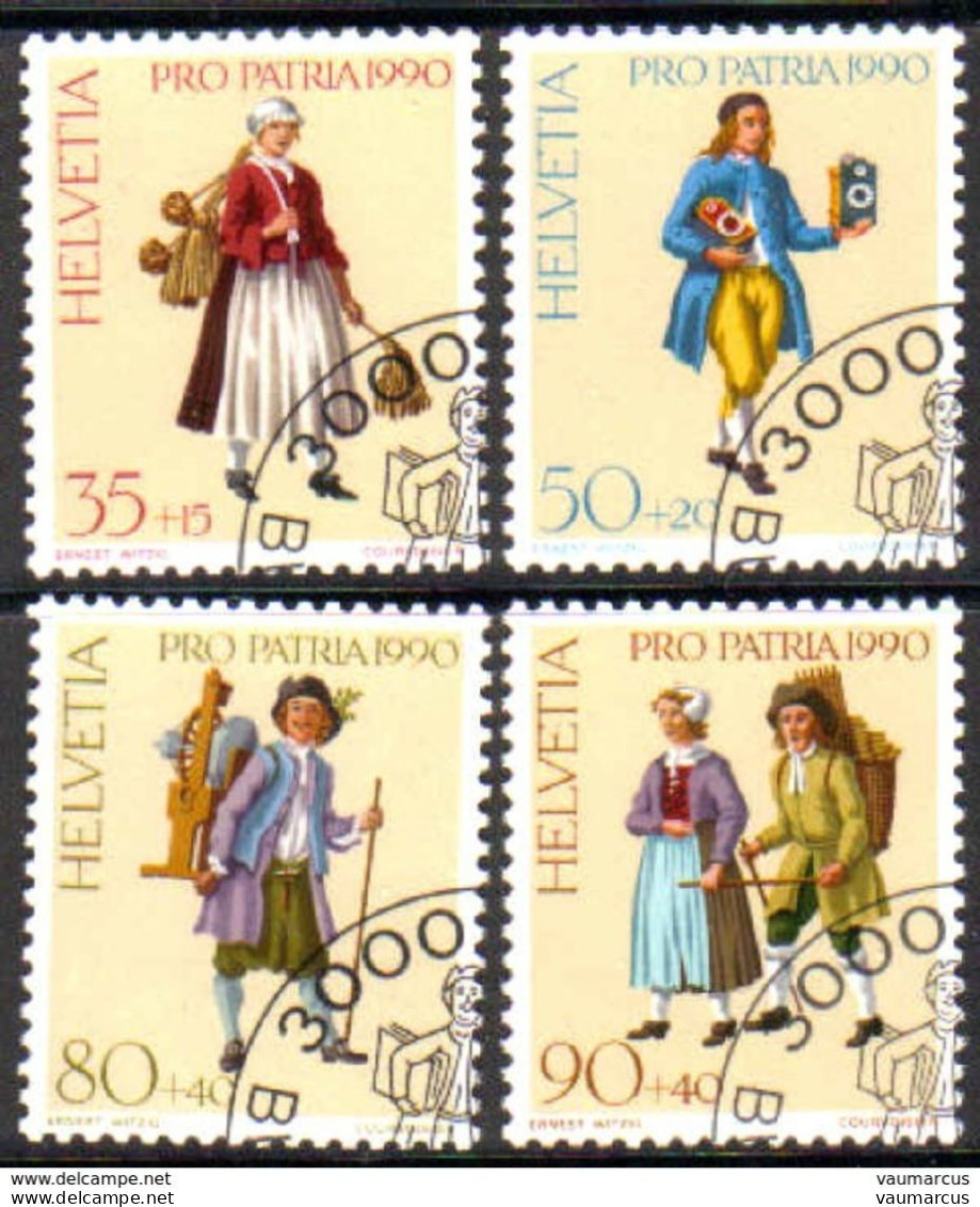 1990 PRO PATRIA Série Complète Obl. 1er Jour Voir Description - Used Stamps