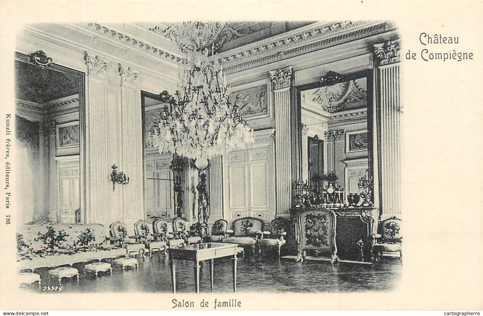 Postcard France Compiegne Salon De Familie - Compiegne