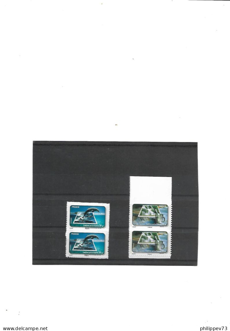 TP Autoadhésif Fête Du Timbre " L'eau N° 403A-406A X 2 Année 2010 N** - Unused Stamps