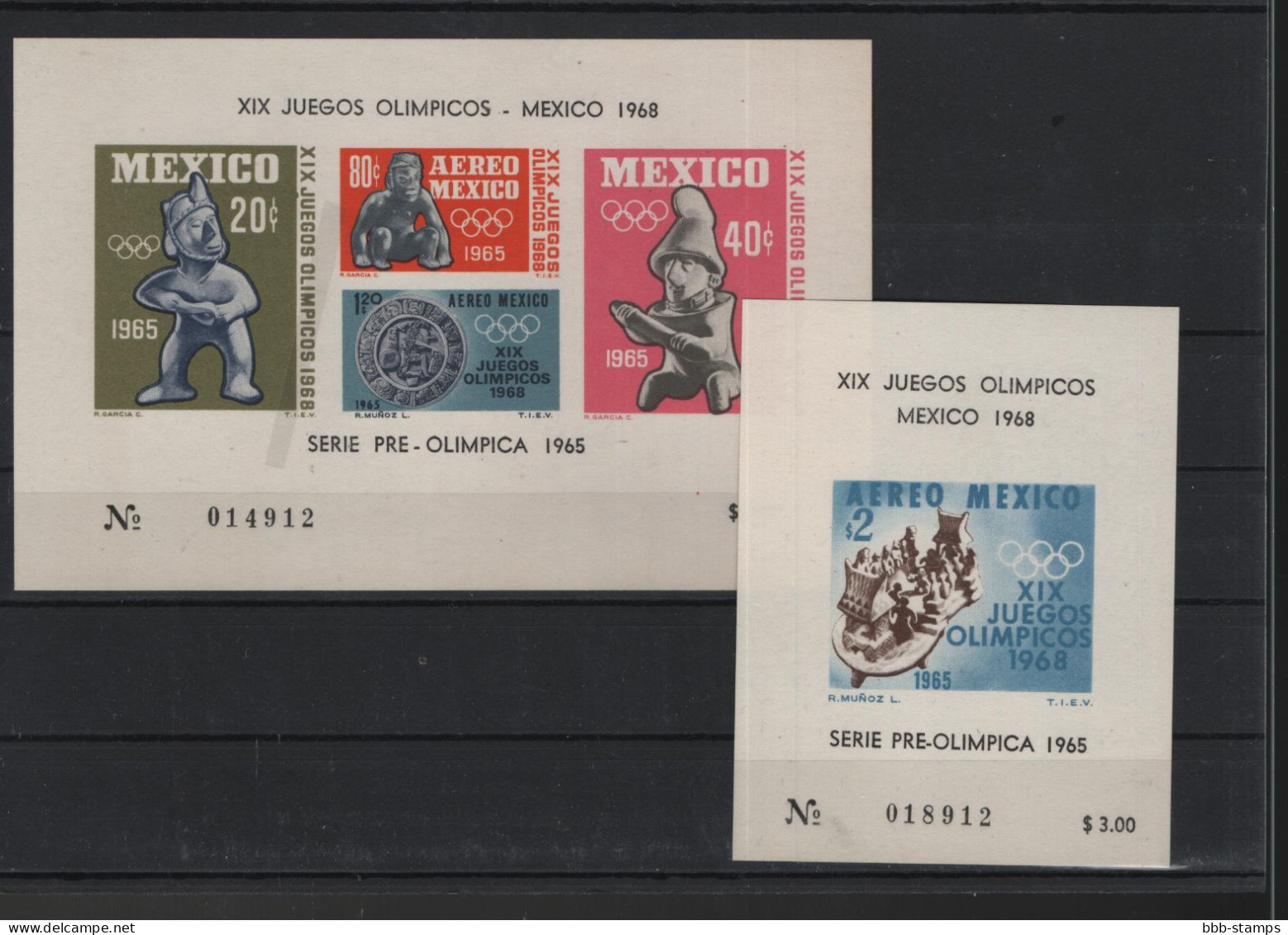 Mexico Michel Cat.No. Mnh/** 1192/1196 + Sheet 3/4 Olympia - Mexique