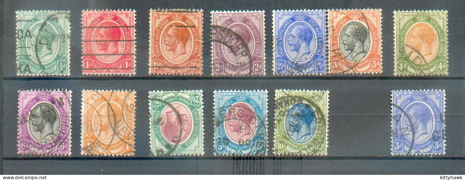 C 110 -  Afrique Du Sud  - YT  2 à 10 - 12 - 13  - 15 ° Obli - Le 2/6 Dents Du Bas Rognées, Non Compté - Used Stamps