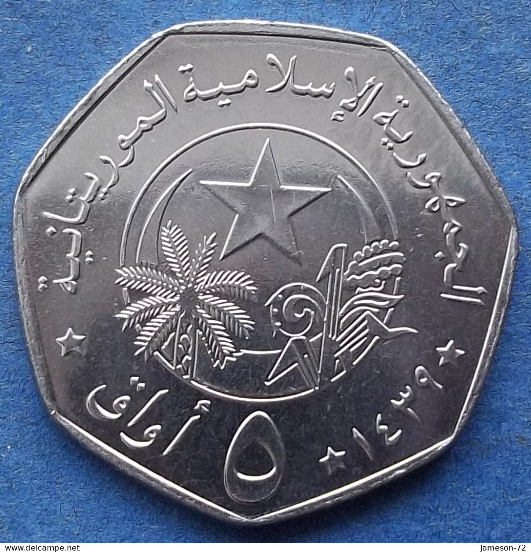 MAURITANIA - 5 Ouguiya AH1439 2017AD "Instruments" KM# 13 Independent Republic (1960) - Edelweiss Coins - Mauritanië