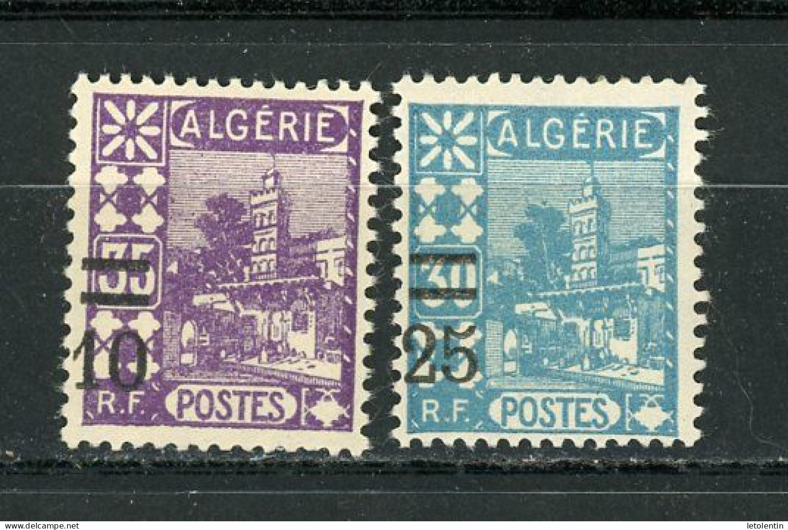 ALGERIE (RF) - VUE D'ALGER -   N° Yt 71+72** - Unused Stamps