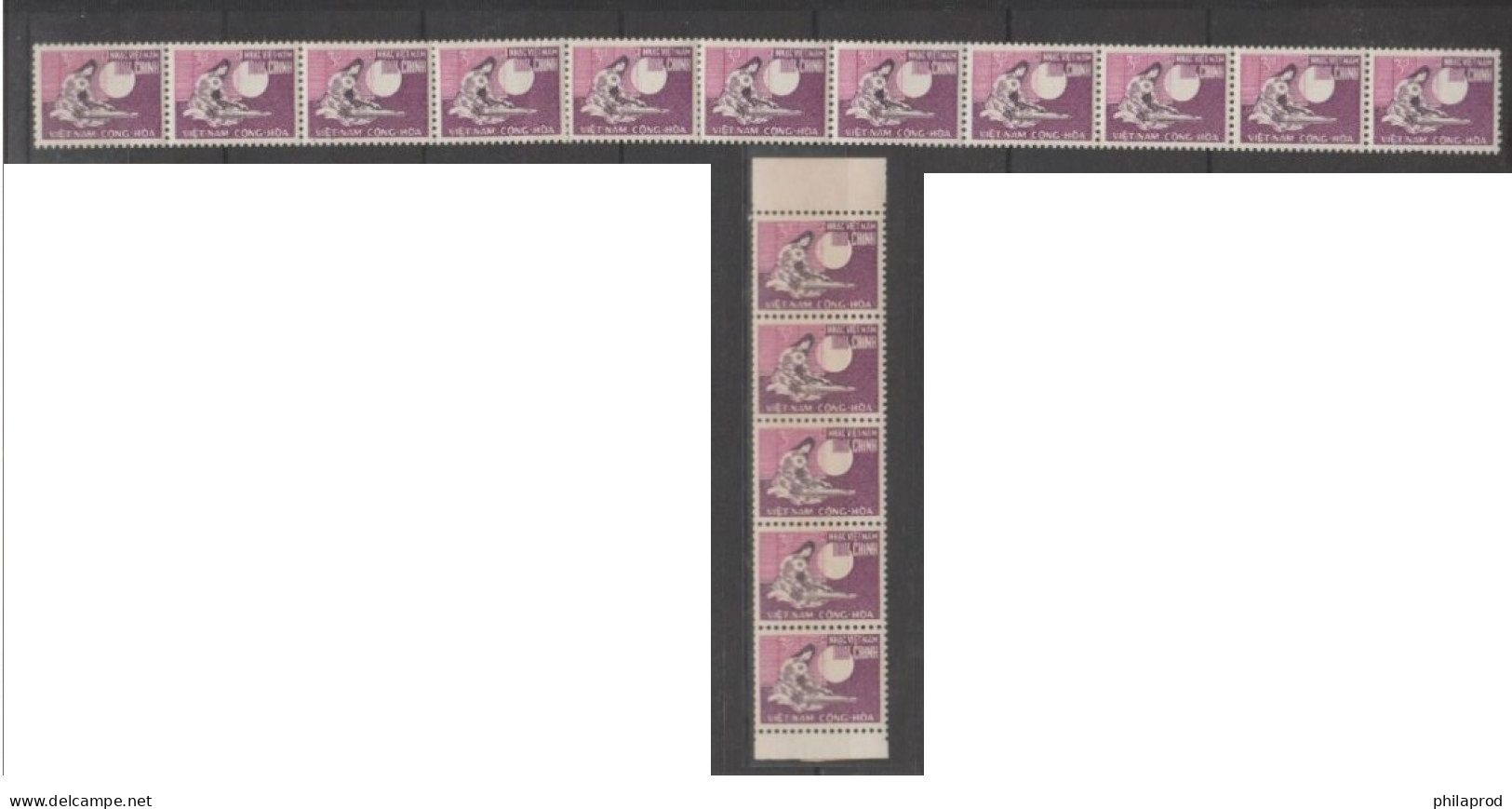 S.VIETNAM  1967 MUSIC  11 STAMPS From Roll + 5  From Booklet Margin 2 Sides  **MNH  VF Réf GF - Vietnam