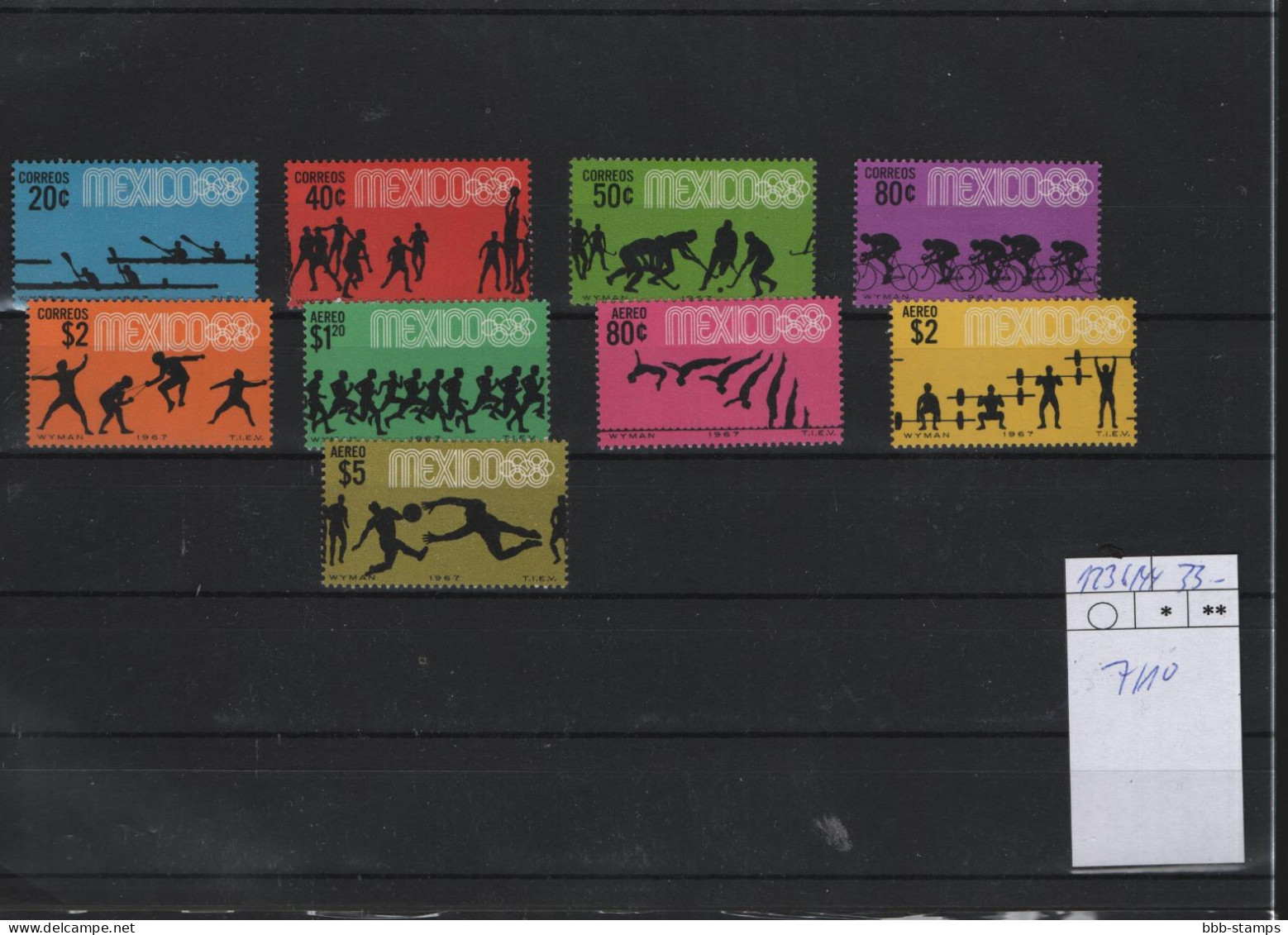 Mexico Michel Cat.No. Mnh/** 1236/1244 + Sheet 7/10 - Mexico