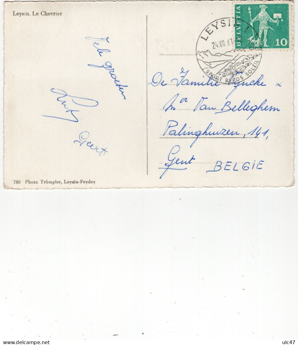 - LEYSIN (Canton De Vaud) - Le Chevrier. - Scan Verso - - Leysin