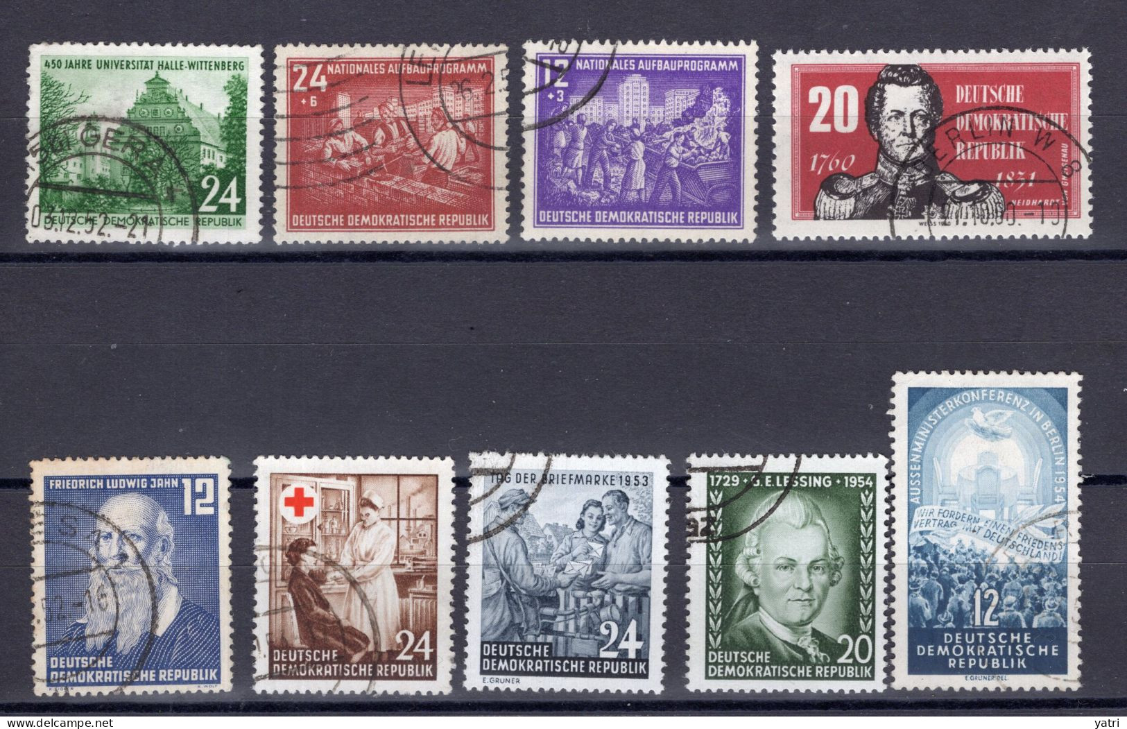 DDR - 1952/60 - Insieme Di 9 Francobolli Annullati Ø - Used Stamps