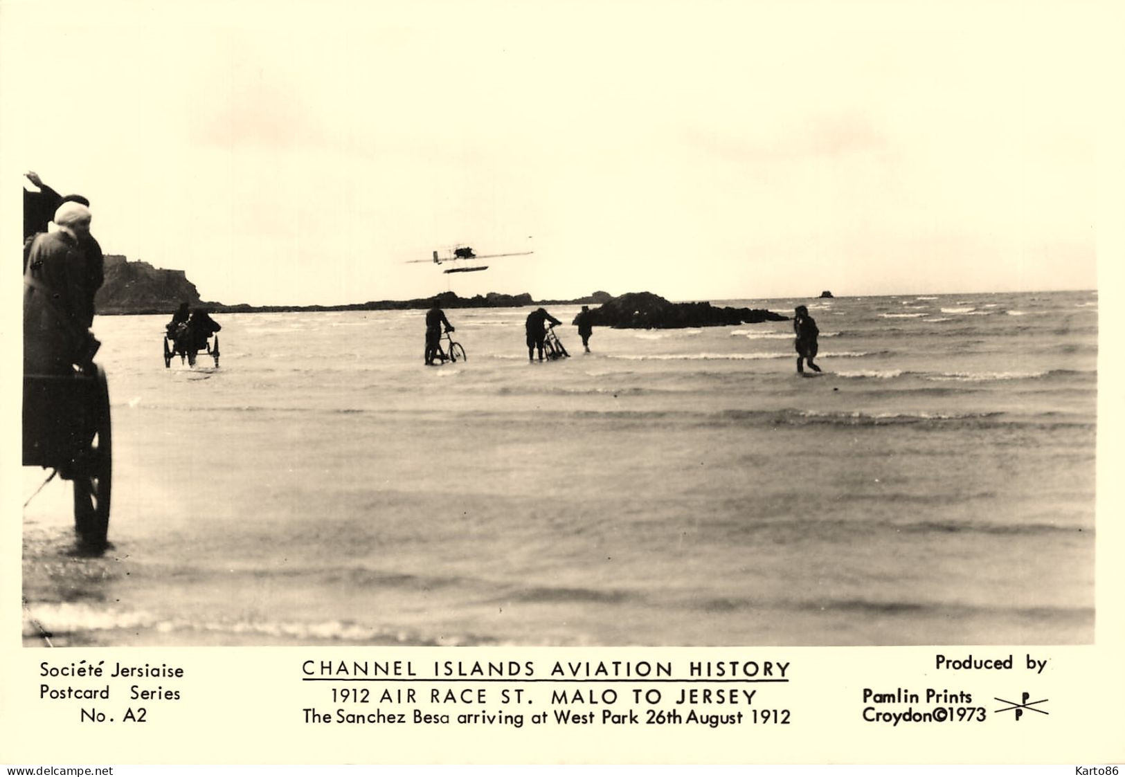 Jersey * Carte Photo Aviation * Avion * Air Race St Malo To Jersey * The Sanchez Besa Arriving - Other & Unclassified