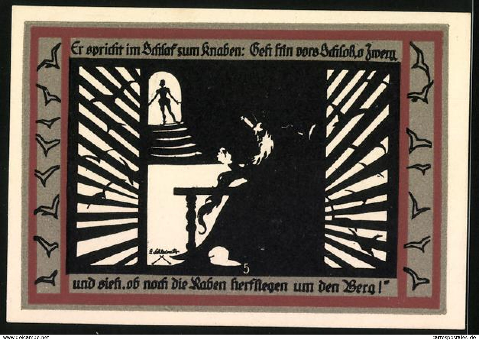 Notgeld Rossla Am Kyffhäuser 1921, 50 Pfennig, Der Knabe Erhält Einen Befehl Des Schlafenden Kaisers  - Lokale Ausgaben