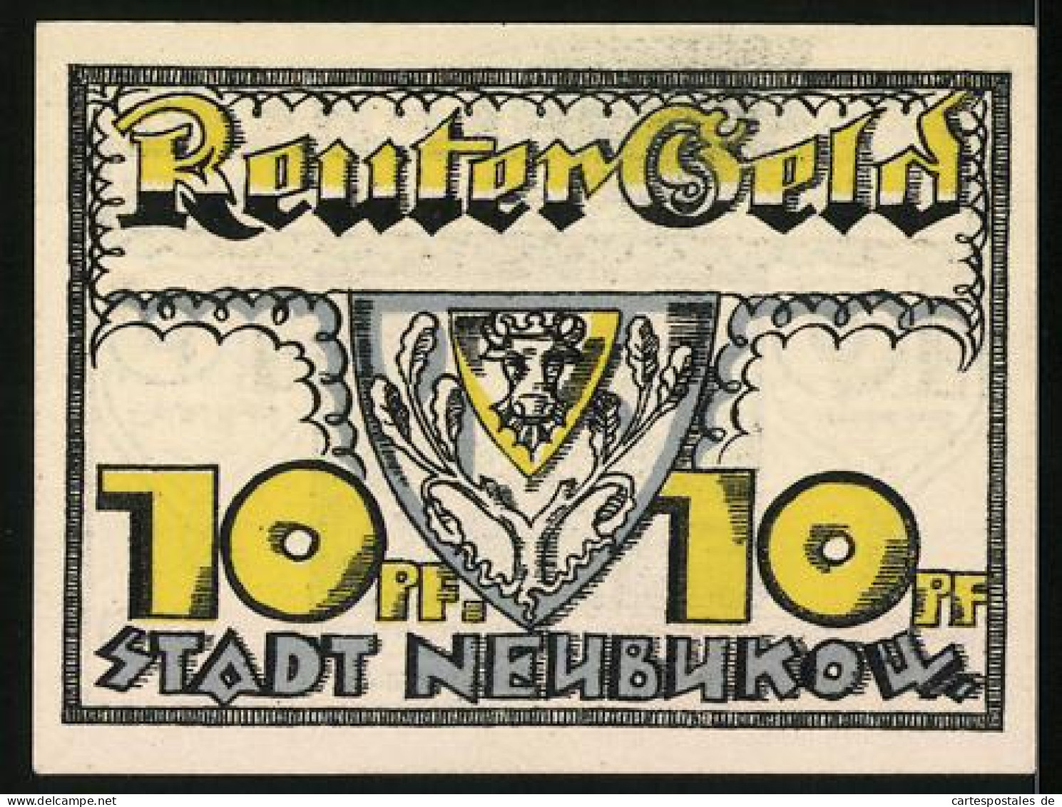 Notgeld Neubukow 1922, 10 Pfennig, Schäfer Mit Herde, Wappen  - [11] Emissions Locales