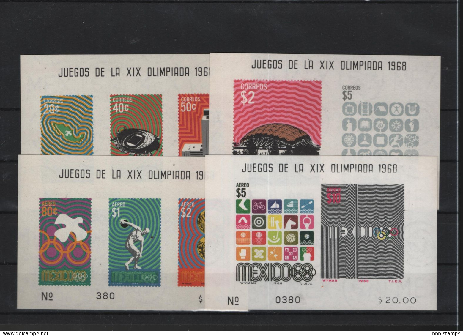 Mexico Michel Cat.No. Mnh/** 1282/1292 + Sheet 15/18 Olympia - Mexique