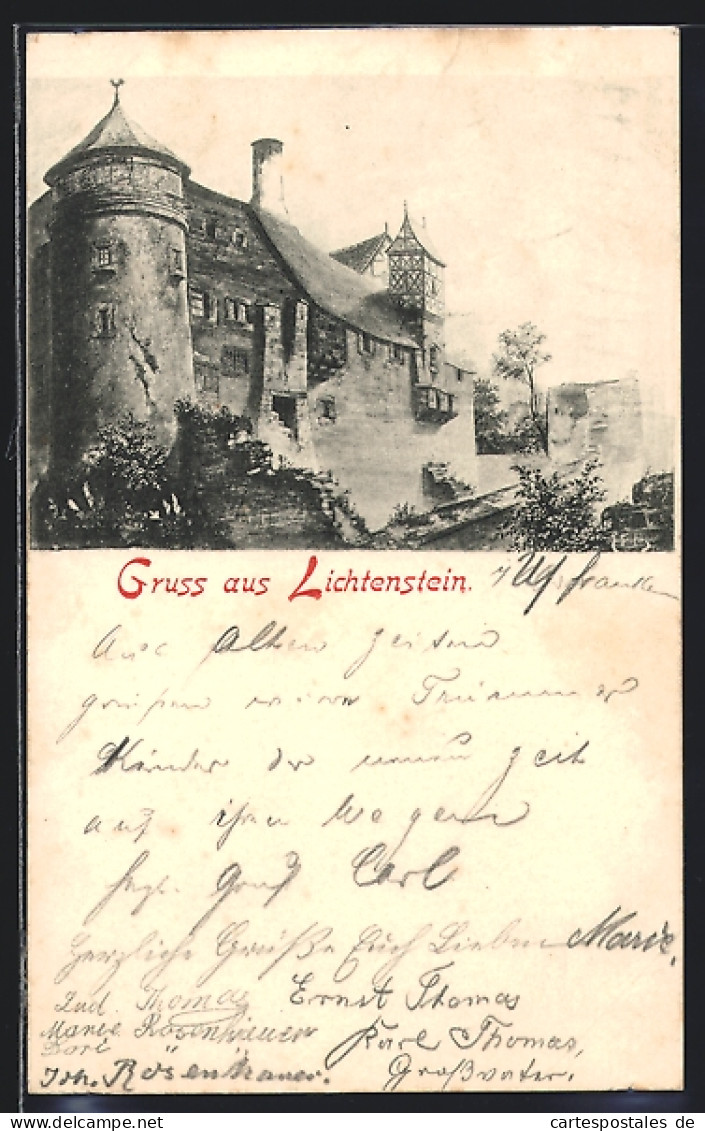 AK Lichtenstein / Schloss, Blick Auf Die Burg  - Autres & Non Classés