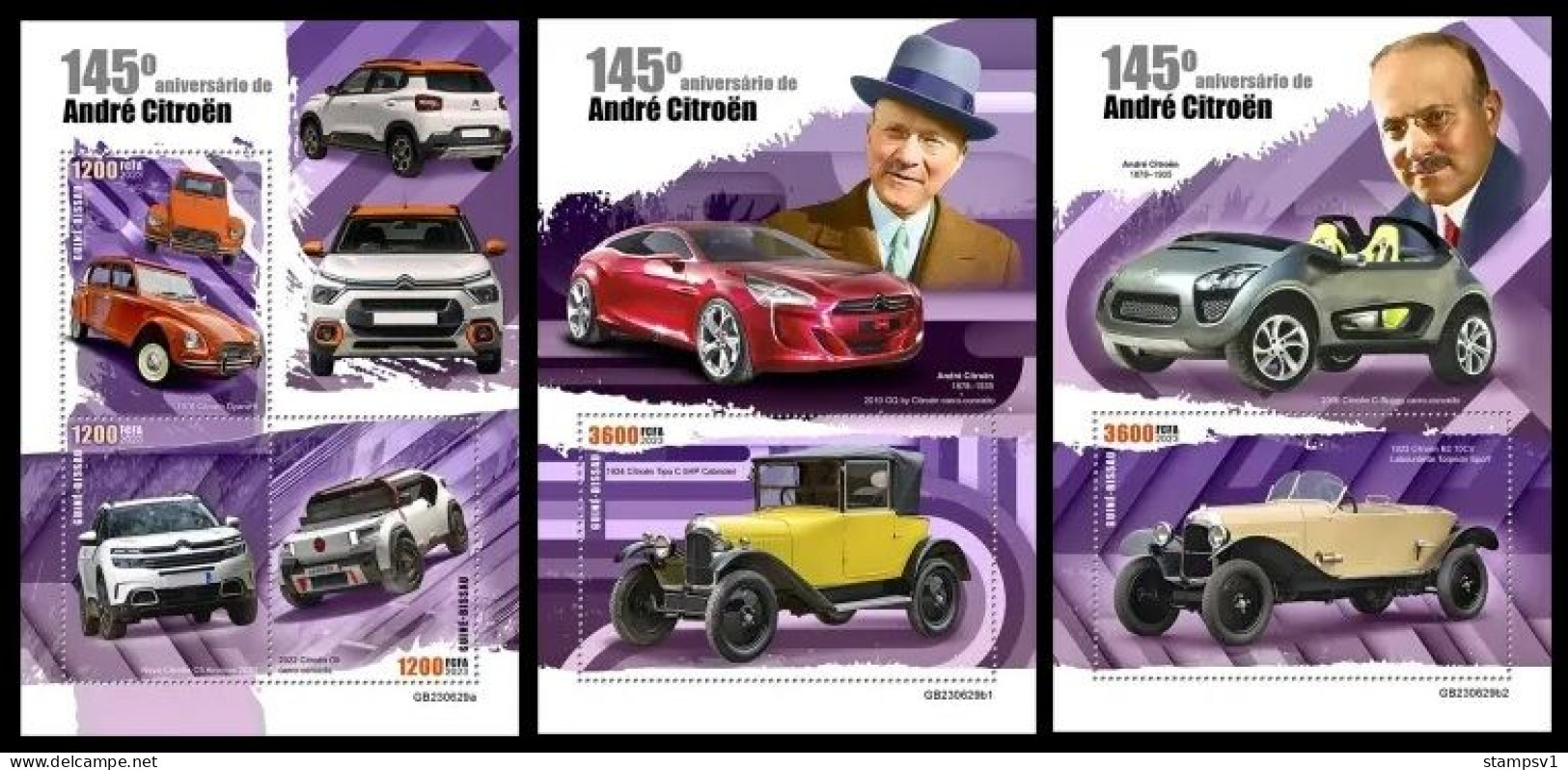 Guinea Bissau  2023 145th Anniversary Of André Citroën. (629) OFFICIAL ISSUE - Auto's