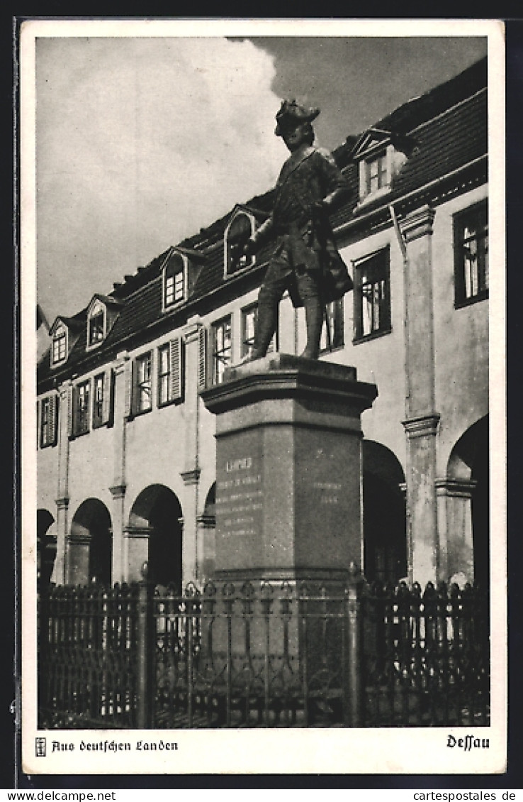 AK Dessau, Denkmal Der Alte Dessauer  - Dessau