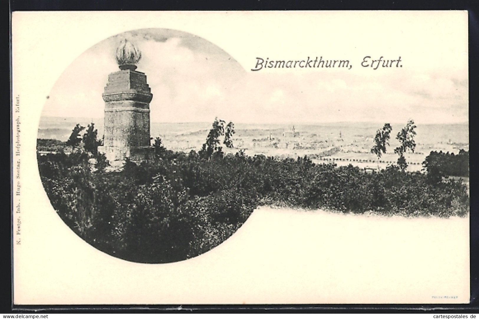 AK Erfurt, Bismarckturm Mit Panorama  - Erfurt