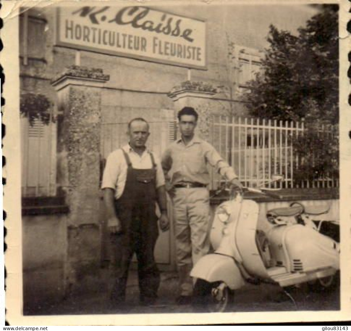 Moto, Vespa, Skooter, Publicitée Horticulteur Fleuriste - Andere & Zonder Classificatie