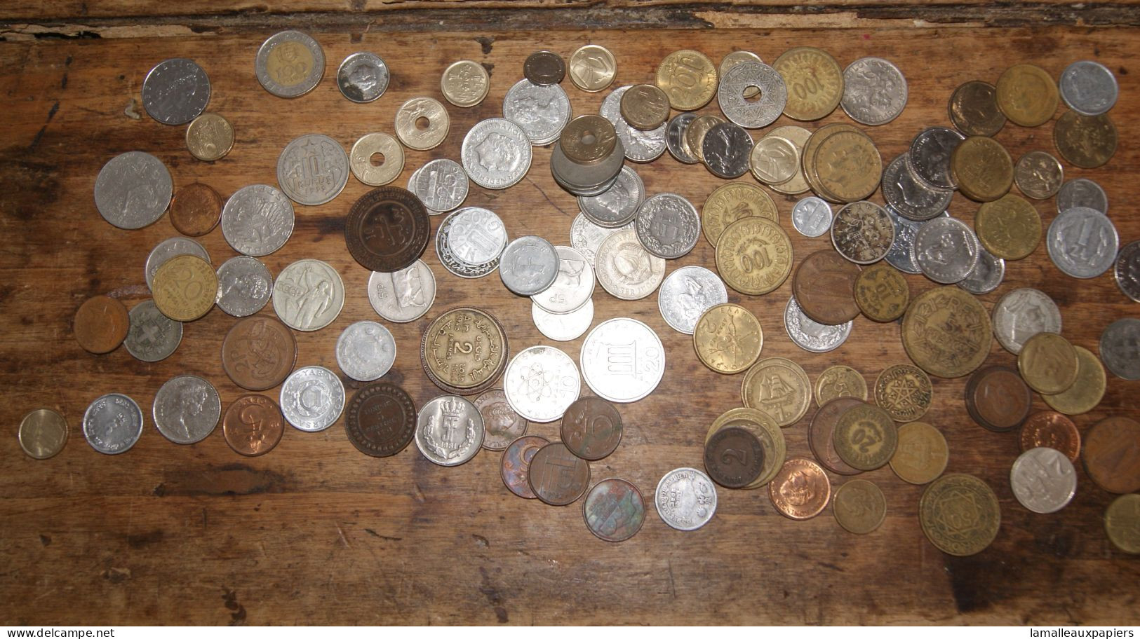 Lot De 124 Pièces (période 1918 à Années 90) France, Afrique, Moyen Orient, Europe - Vrac - Monnaies