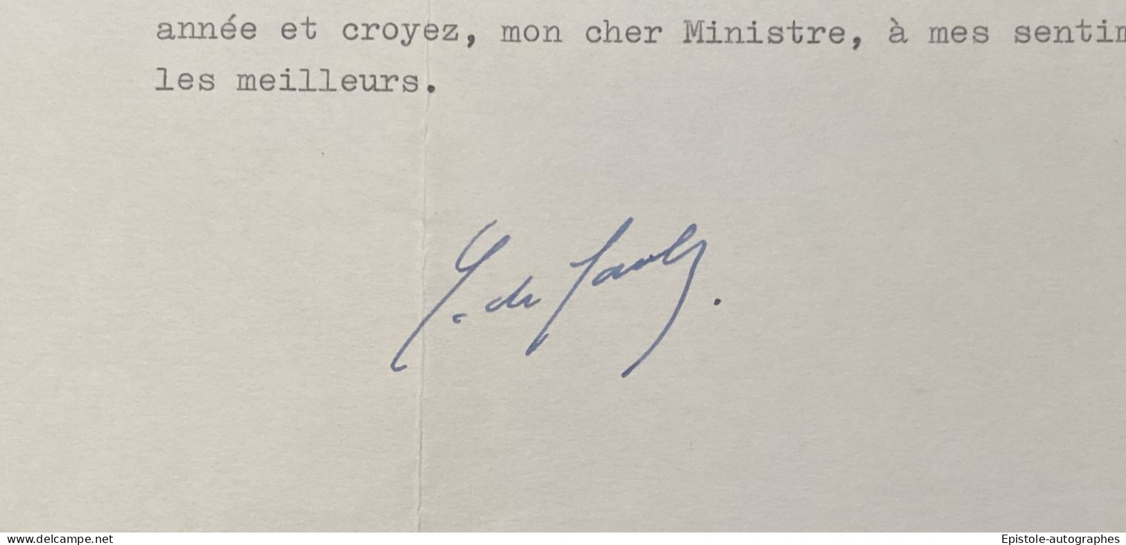 Général De GAULLE – Lettre Signée – Verdun - 1965 - Personnages Historiques