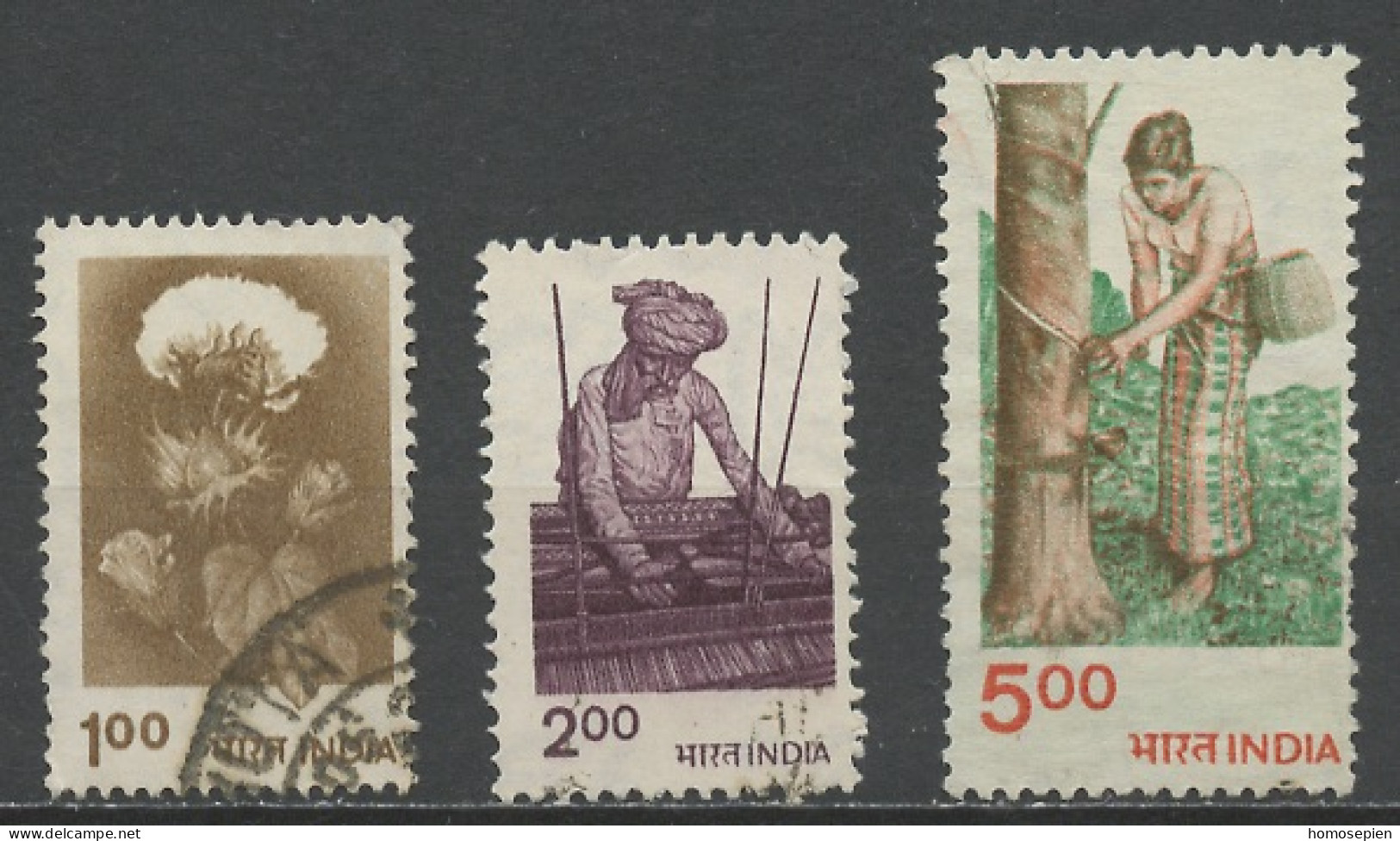 Inde - India - Indien 1980 Y&T N°629 à 631 - Michel N°820 Et 847 à 848 (o) - Agriculture - Used Stamps