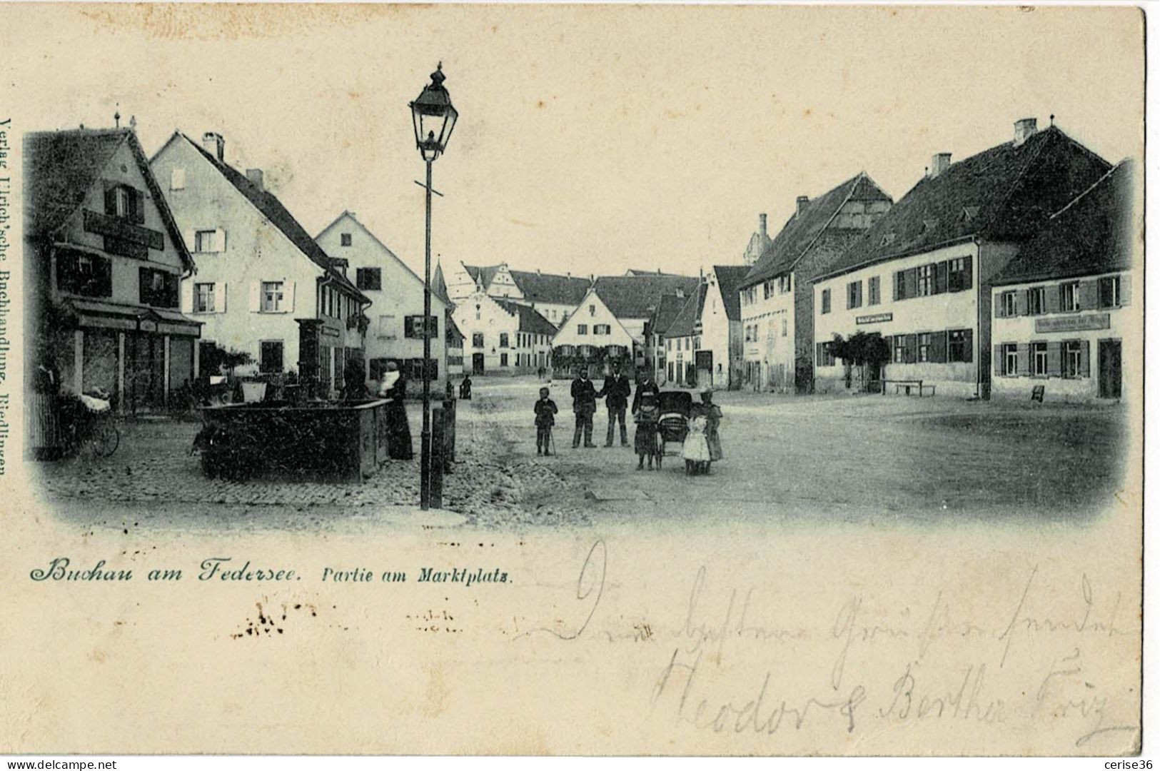 Buchau Am Federsee Partie Am Marktplatz Circulée En 1898 !!!!! - Biberach