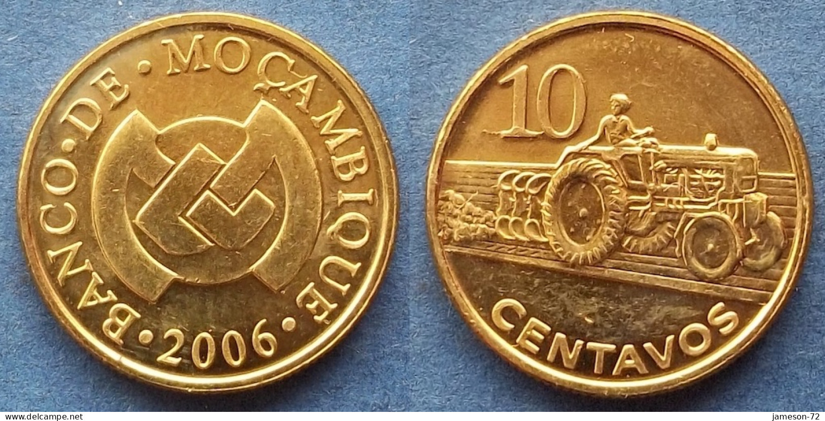 MOZAMBIQUE - 10 Centavos 2006 "Farmer Cultivating" KM# 134 Peoples Republic Reform Coinage (2006) - Edelweiss Coins - Mosambik