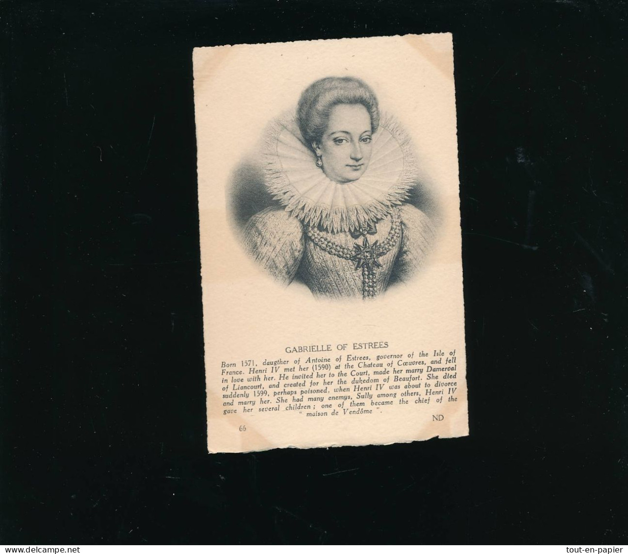 CPA  Femme Célèbre - ND Photo - Gabrielle D'Estrées - Geschiedenis