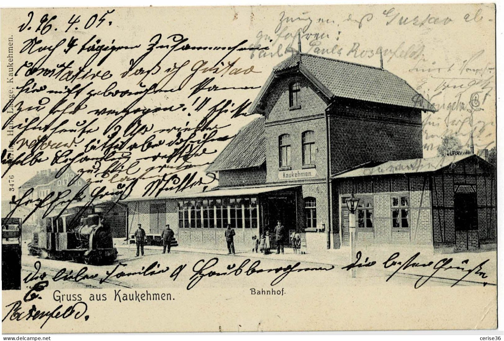 Gruss Aus Kaukehmen Bahnhof  Circulée En 1905 - Russie