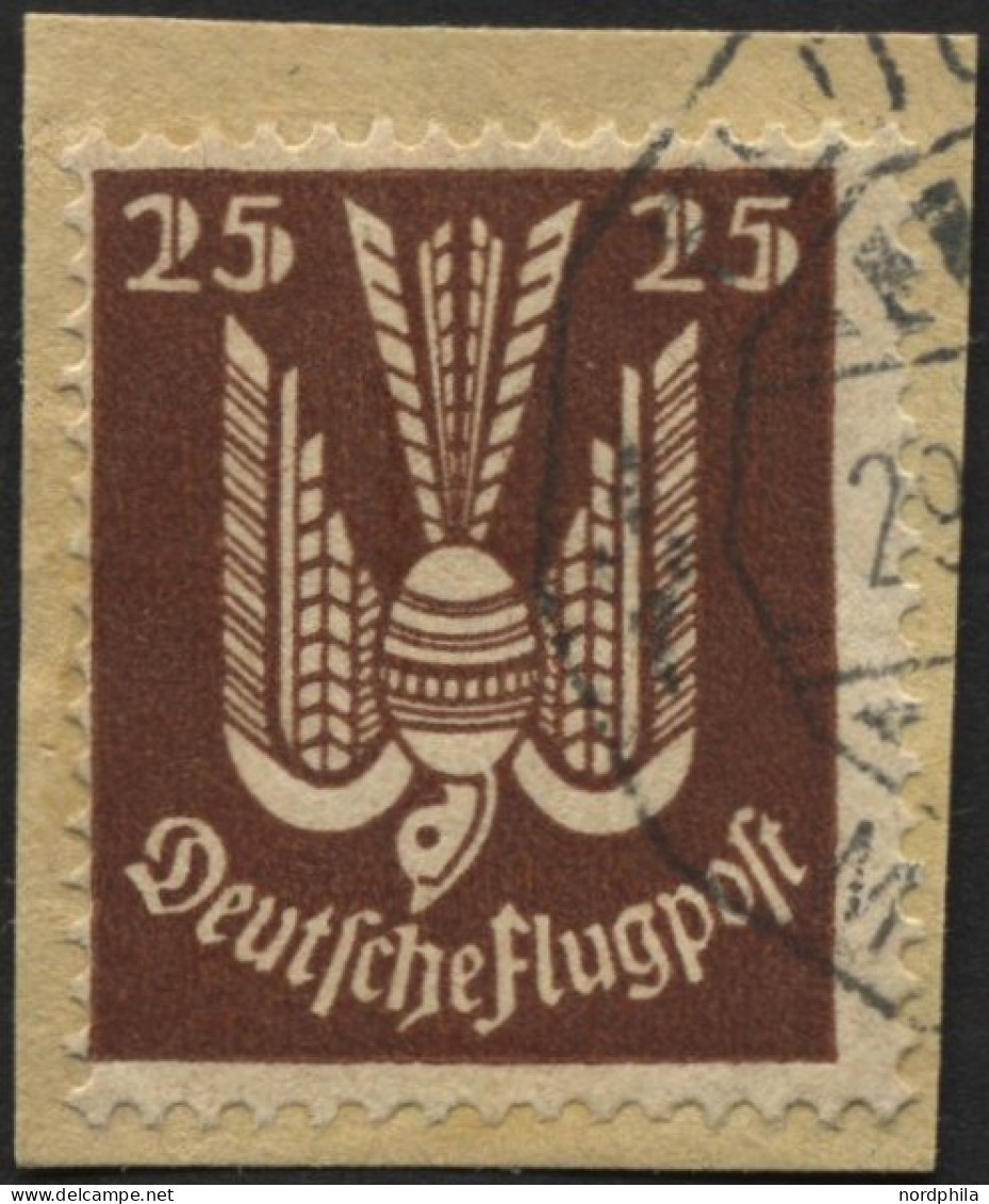 Dt. Reich 210 O, 1922, 25 Pf. Holztaube, Pracht, Gepr. Infla, Mi. 24.- - Gebraucht