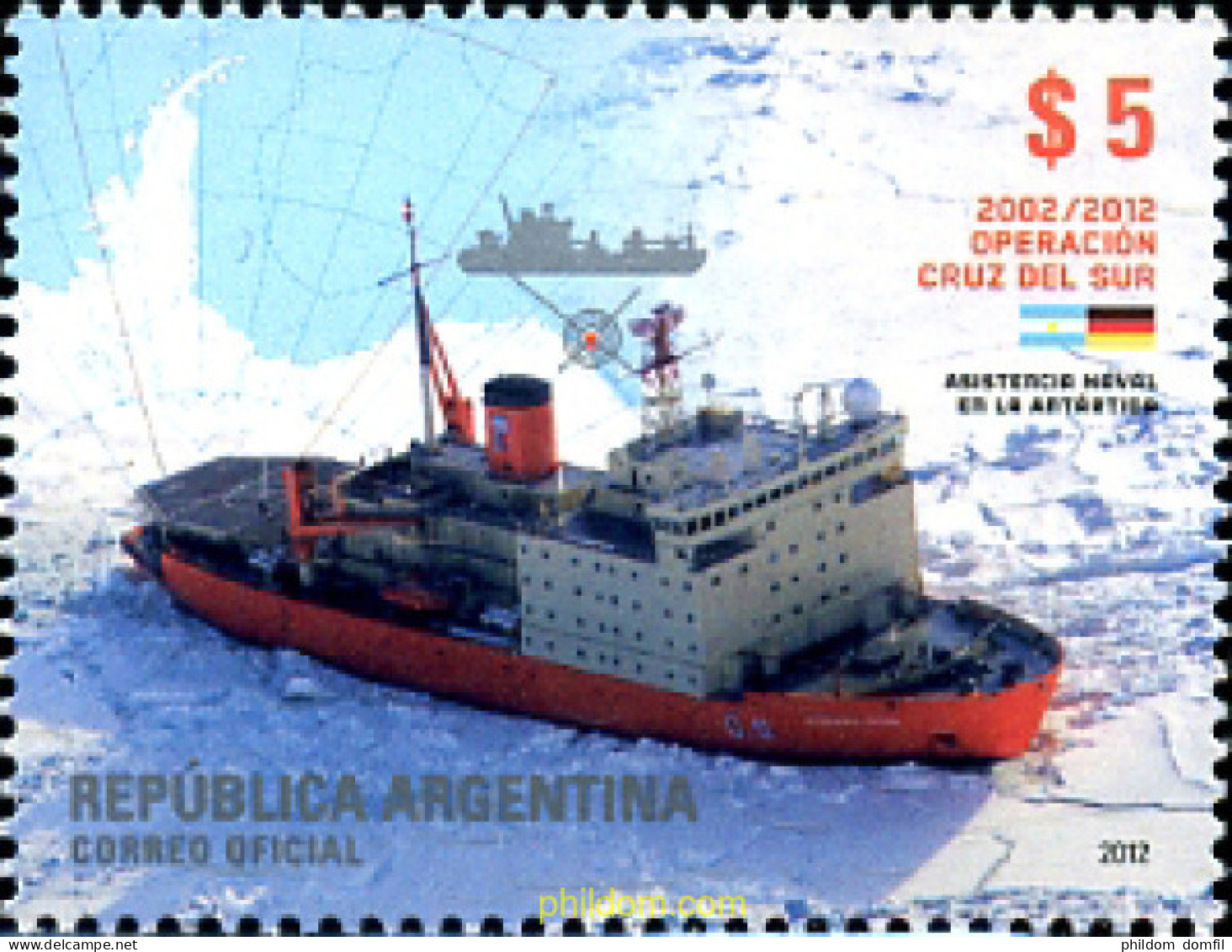 294478 MNH ARGENTINA 2012 TRANSPORTE - OPERACION CRUZ DEL SUR - Neufs