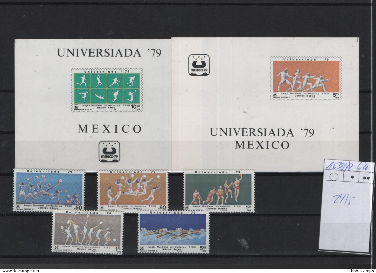 Mexico Michel Cat.No. Mnh/** 1638/1642 + Sheet 24/25 - Mexiko