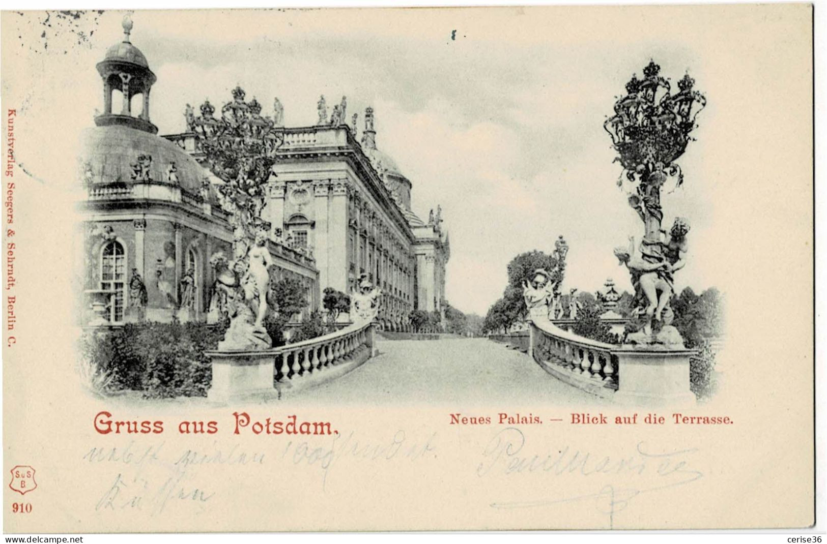 Gruss Aus Potsdam Neues Palais - Blick Auf Die Terrasse Circulée En 1902 - Potsdam