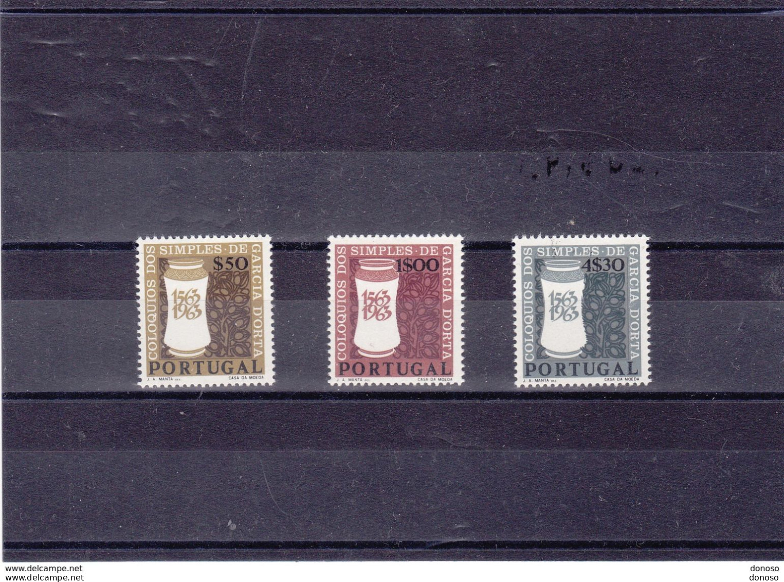 PORTUGAL 1964 Colloque Des Produits Naturels Et Drogues Yvert 935-937, Michel 954-956 NEUF** MNH Cote Yv 6,50 Euros - Unused Stamps