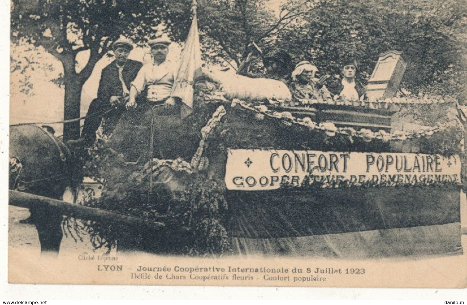 69 // LYON  Journée Coopérative Internationale 8 Juillet 1923 / Char CONFORT POPULAIRE  - Otros & Sin Clasificación