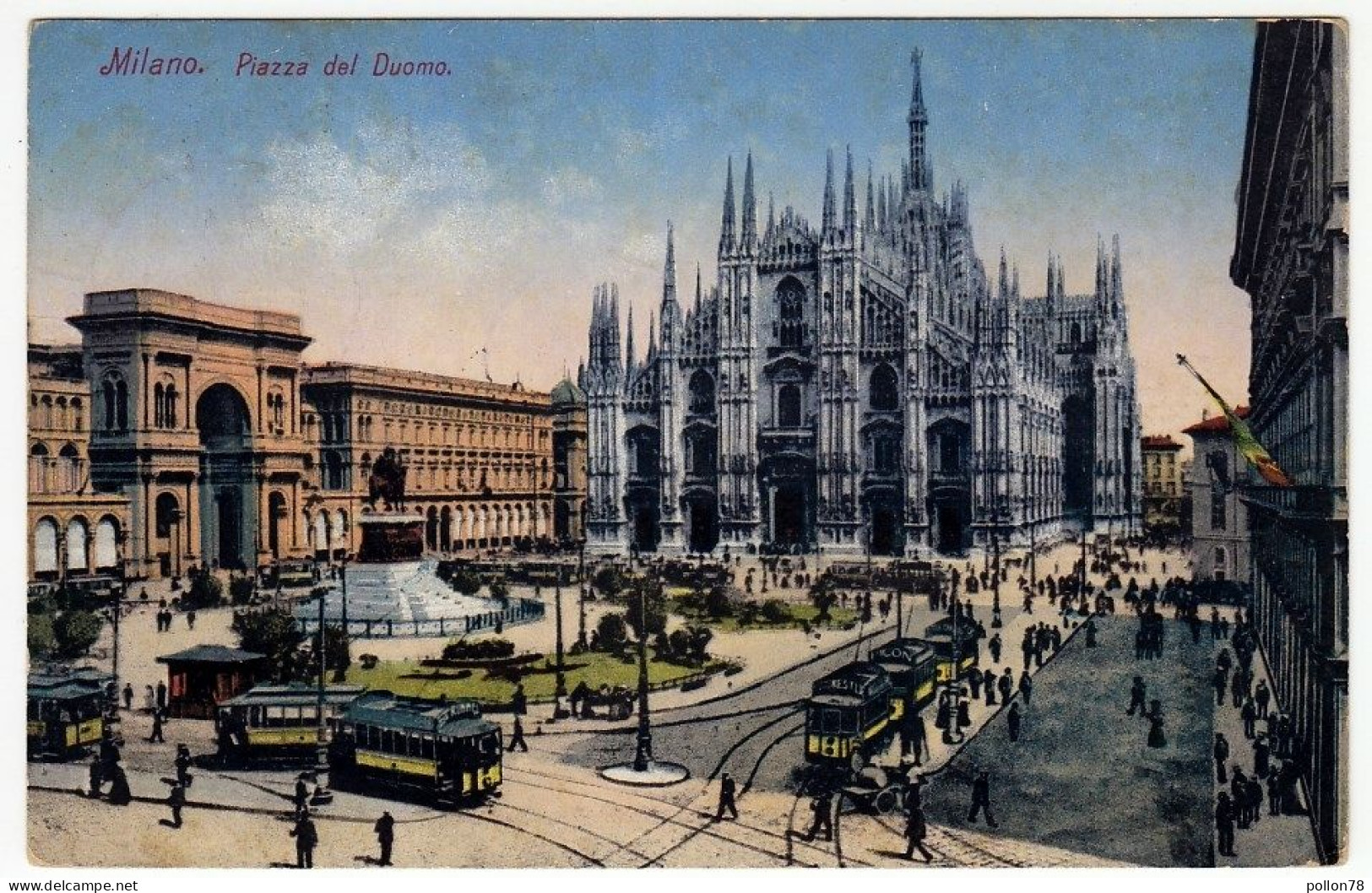 MILANO - PIAZZA DEL DUOMO - Primi '900 - Vedi Retro - Formato Piccolo - Milano (Milan)