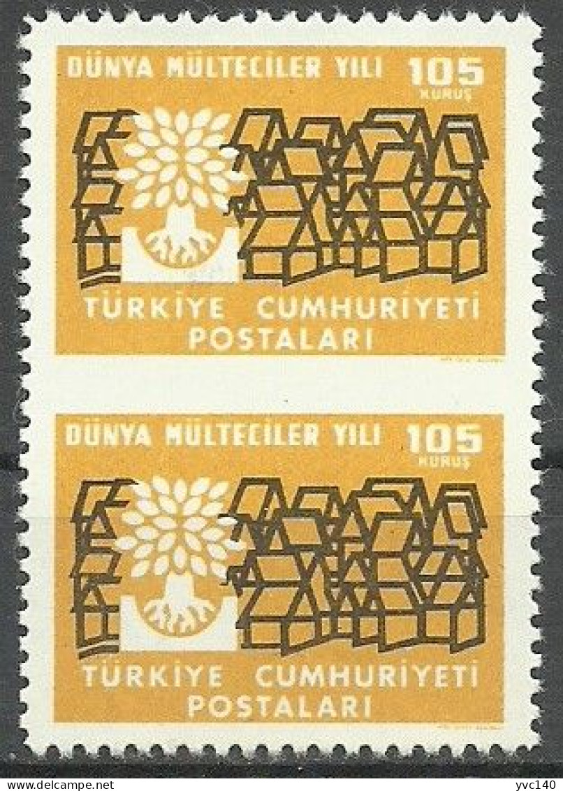 Turkey; 1960 World Refugee Year 105 K. ERROR "Partially Imperf." - Neufs