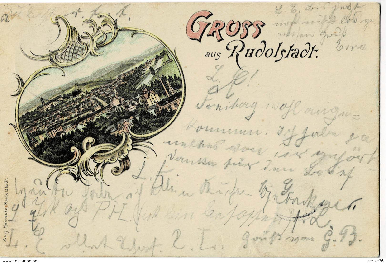 Gruss Aus Rudolstadt Circulée En 1901 - Rudolstadt