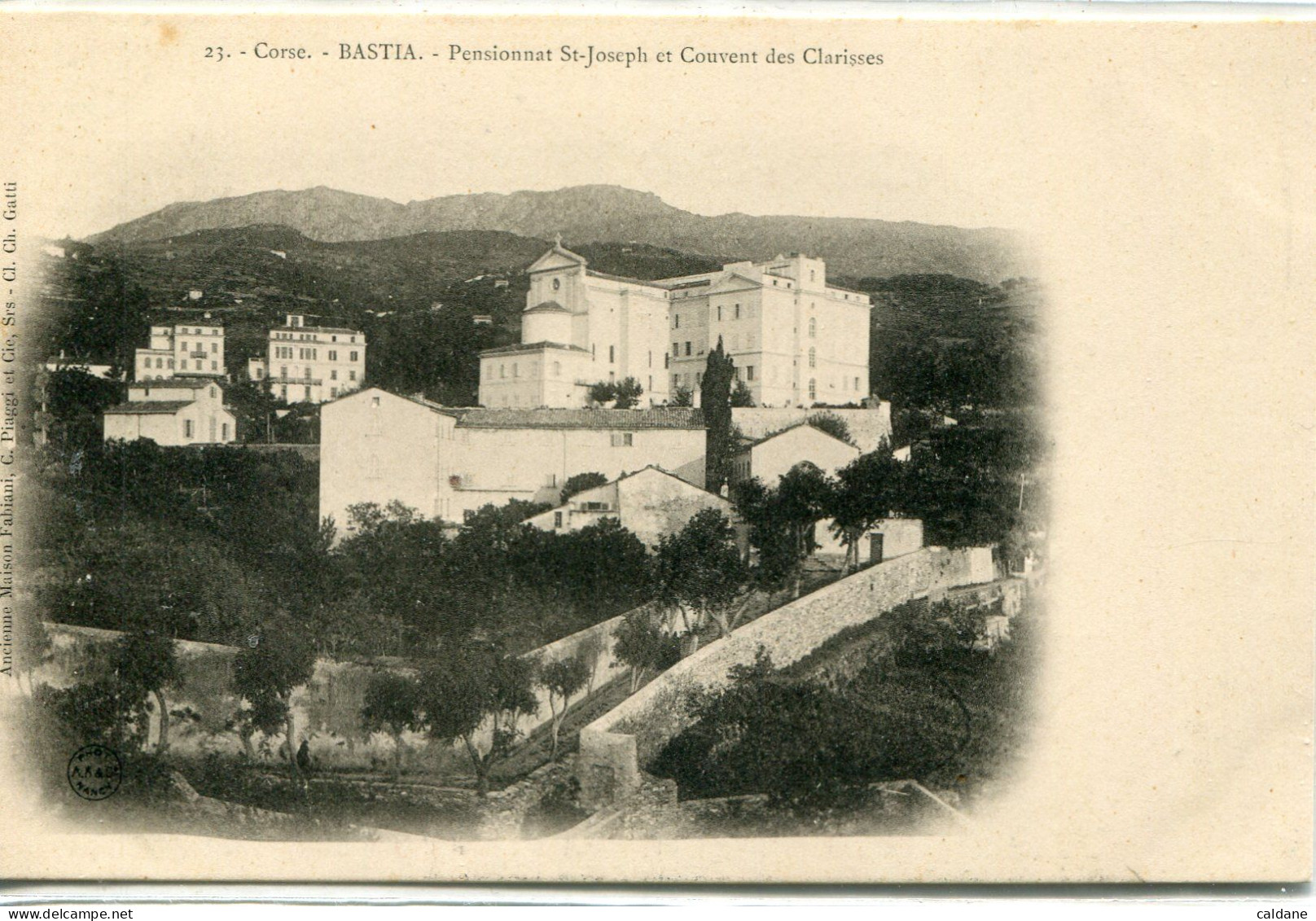 2B-CORSE  -BASTIA -Pensionnat St-Joseph Et Couvent Des Clarisses       Carte Precurseur - Bastia