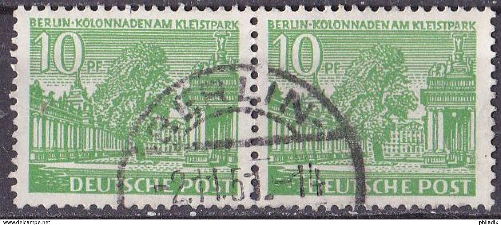 Berlin 1949 Mi. Nr. 47 I O/used Waagrechtes Paar (BER1-1) - Gebraucht