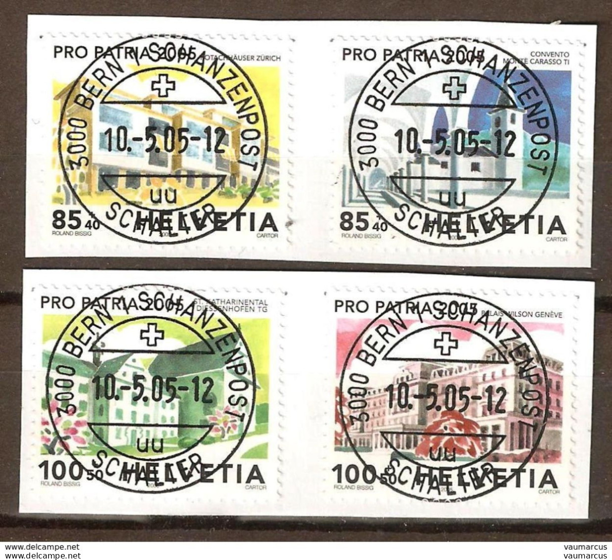 2005 PRO PATRIA Obl. 1er Jour Centrale BERN 1 SCHANZENPOST - Used Stamps