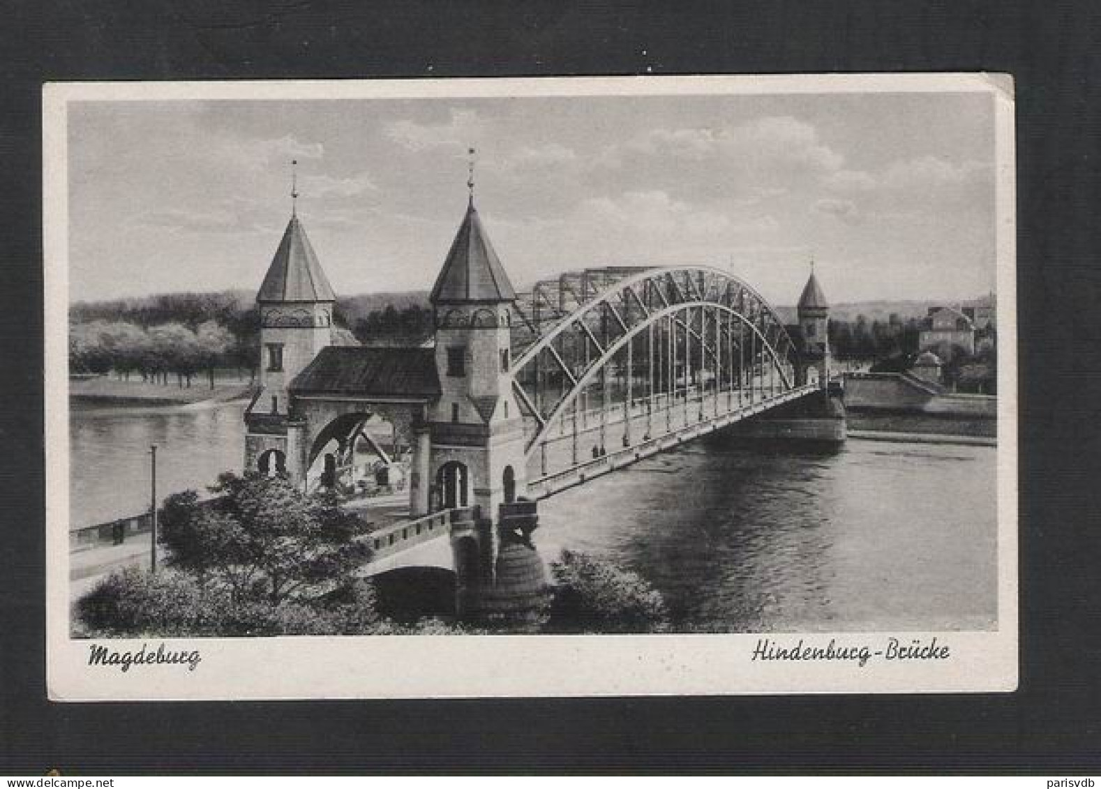 MAGDEBURG Hindenburg - Brücke - ALTE KARTE / OUDE POSTKAART / VIEILLE CPA  (D 019) - Magdeburg