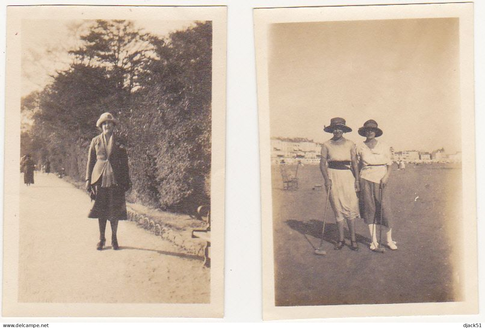 2 Anciennes Photographies Amateur / Femmes / Années 20 - PARIS-PLAGE ? - Anonymous Persons