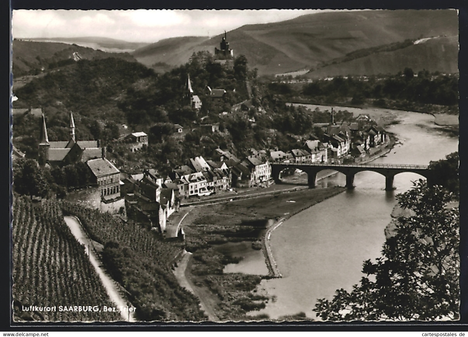 AK Saarburg /Trier, Ortsansicht Mit Brücke Aus Der Vogelschau  - Trier