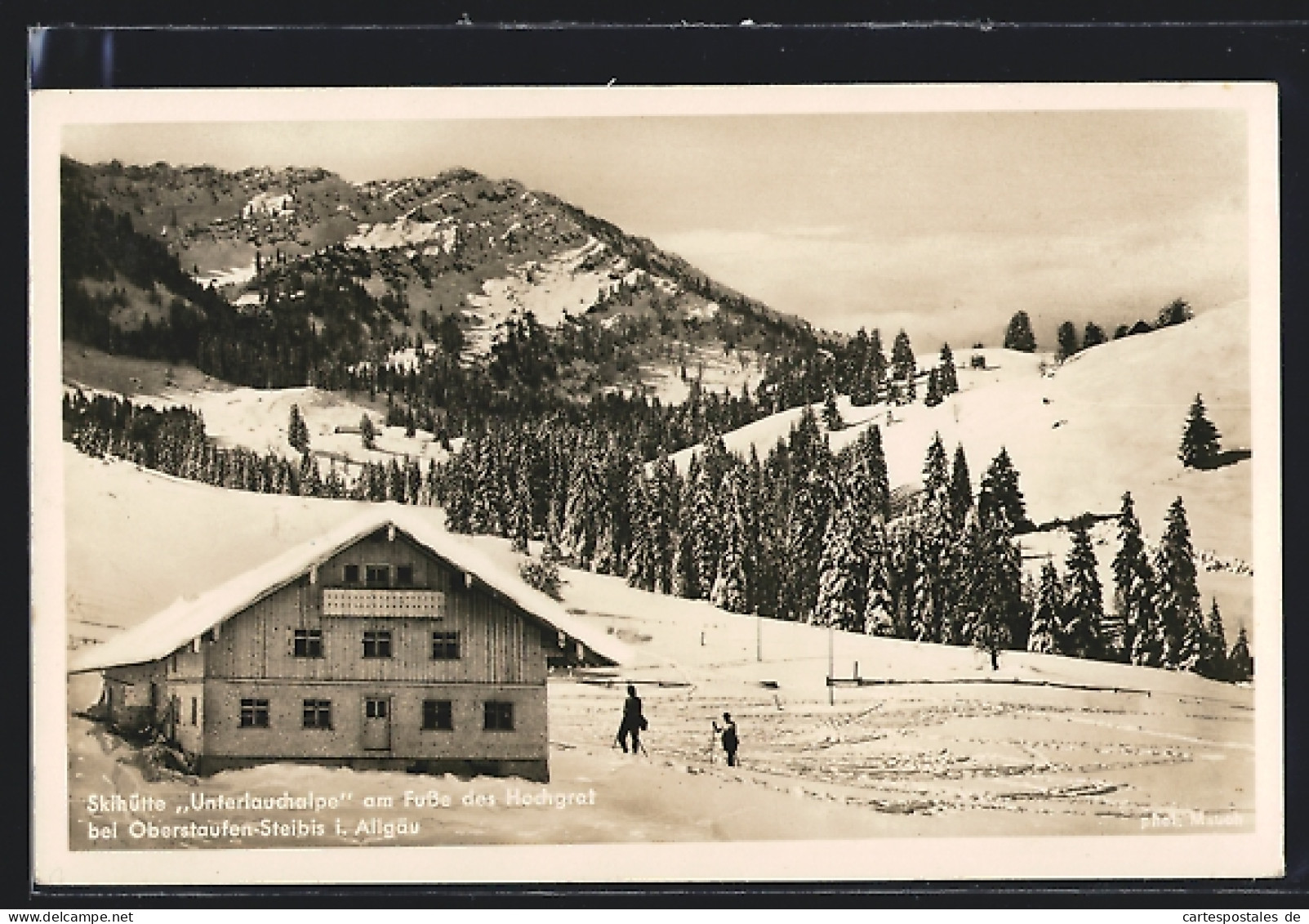 AK Oberstdorf, Skihütte Unterlauchalpe Am Fusse Des Hochgrat Bei Oberstaufen-Steibis  - Oberstdorf