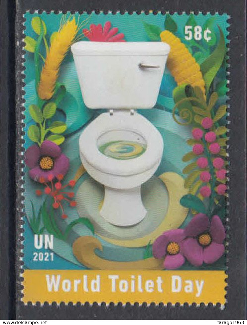 2021 United Nations New York World Toilet Day For Health Flowers  Complete Set Of 1 MNH - Unused Stamps